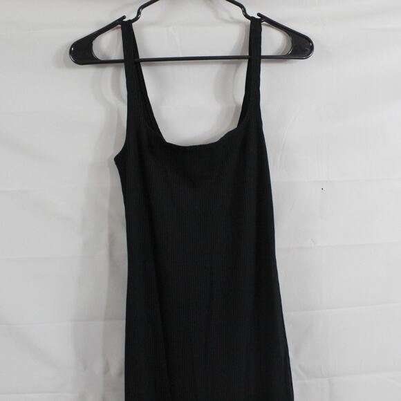 Reformation Dress Small Sleeveless Maxi Ribbed Bodycon Tank Black Casual Comfy - Picture 2 of 9